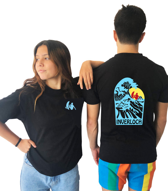 Tshirt - Beach with Surfer and Sunset - Customised