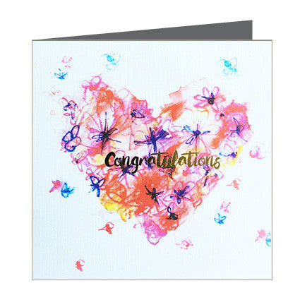 Card - Congratulations - Heart Scribble