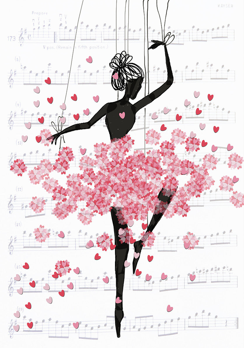 Print Heart Confetti Ballerina