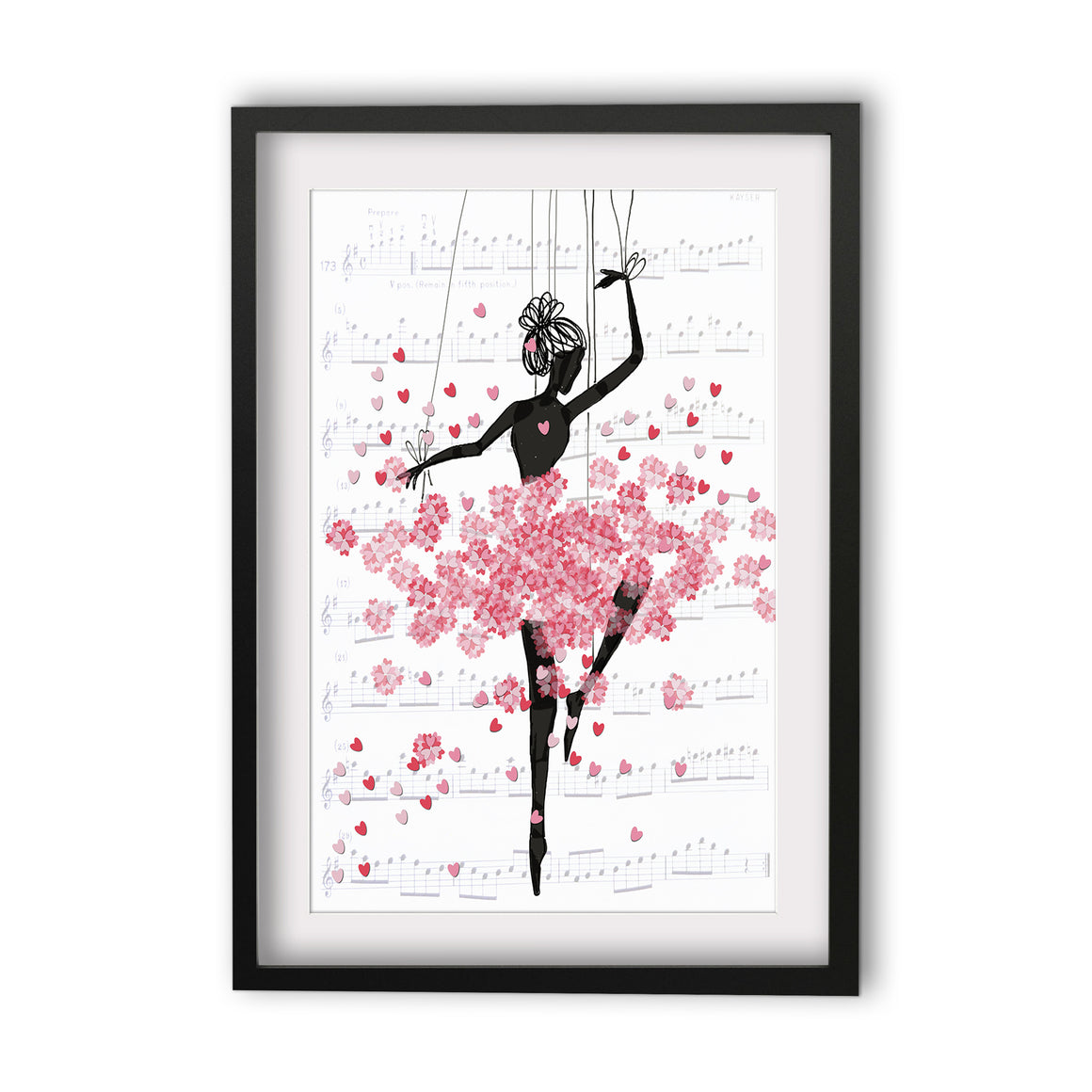 Print Heart Confetti Ballerina