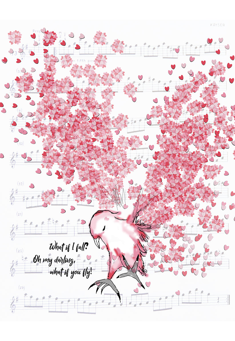 Print Heart Confetti Bird Baby