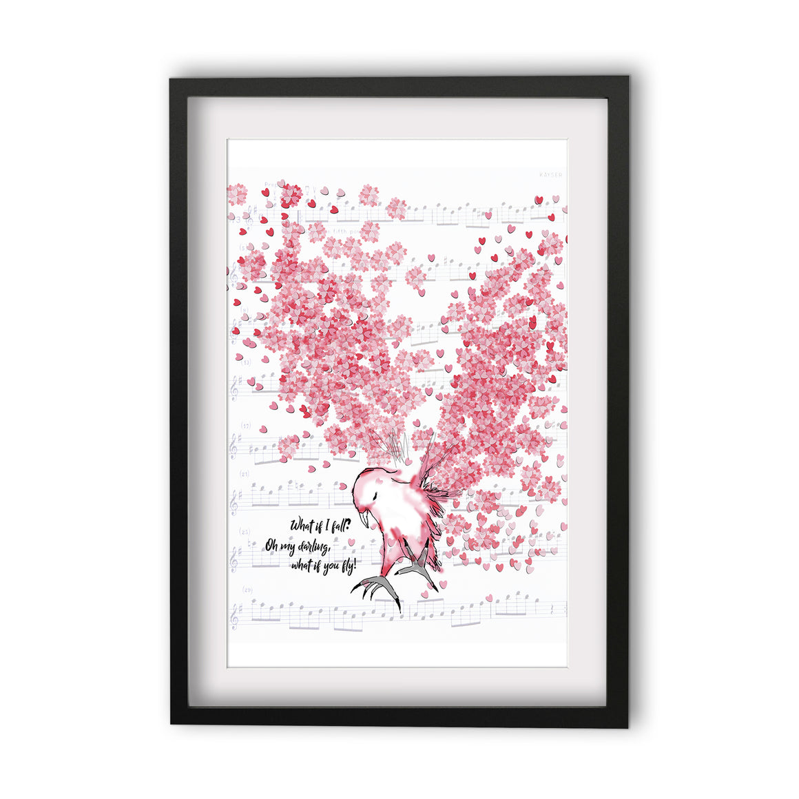 Print Heart Confetti Bird Baby