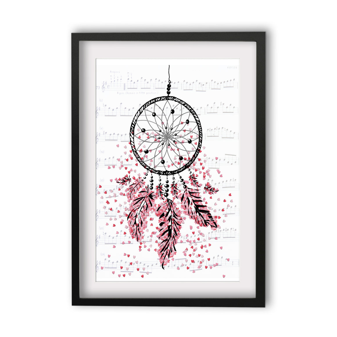 Print Heart Confetti Dream Catcher