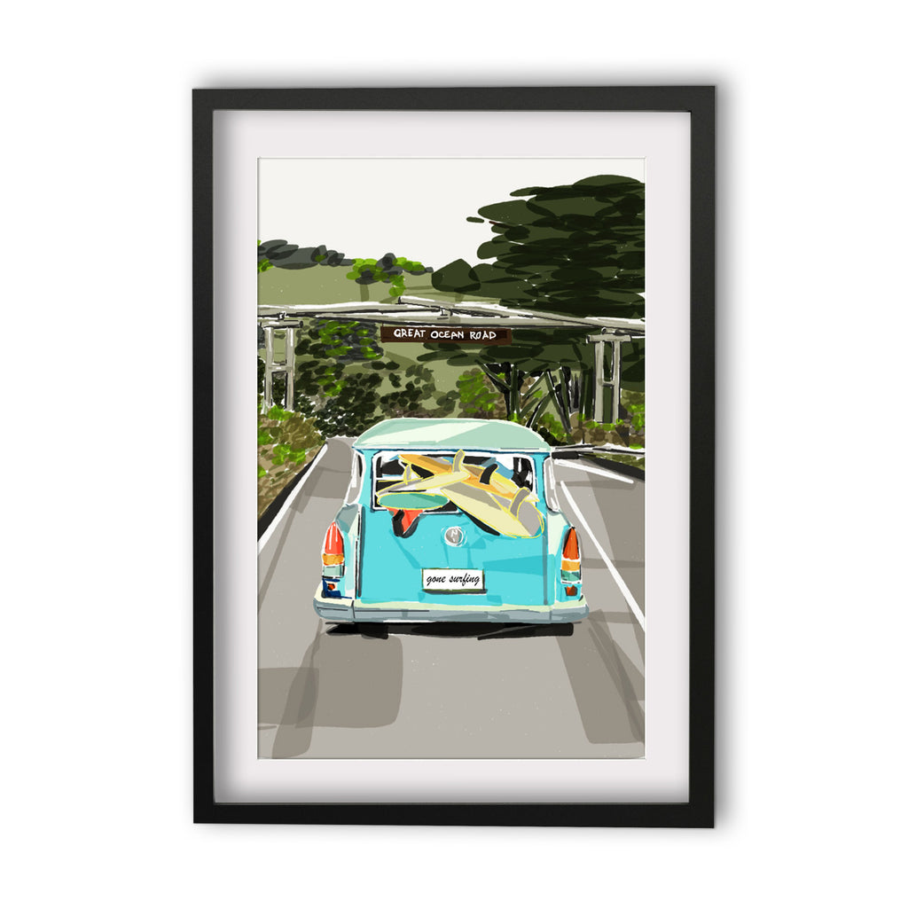 Print (Iconic) - Bellarine Great Ocean Road Portal with Wagon Portrait