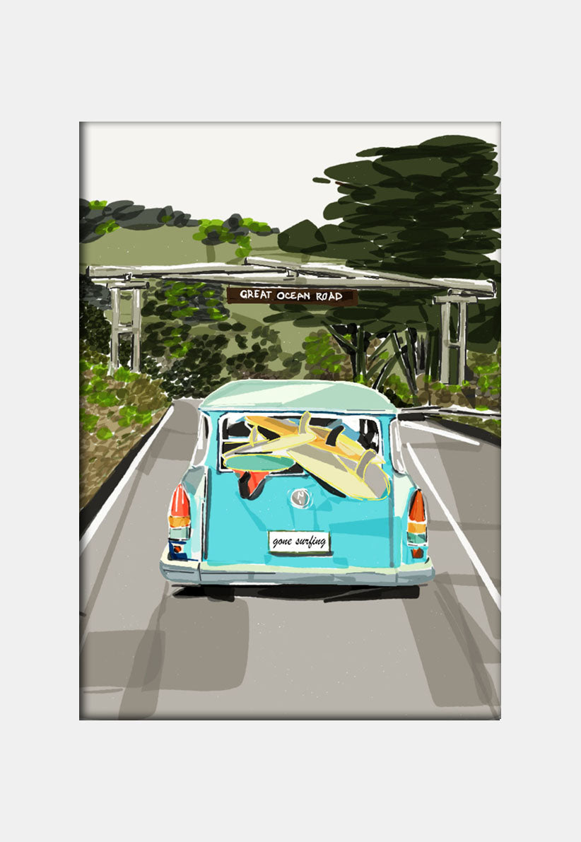 Print (Iconic) - Bellarine Great Ocean Road Portal with Wagon Portrait
