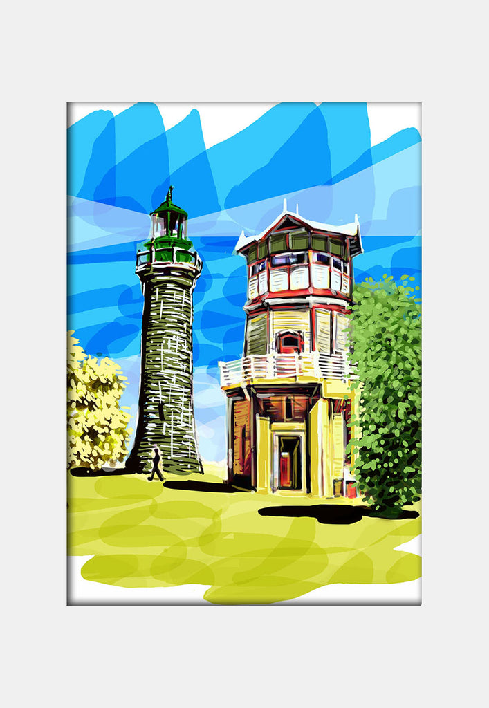 Print (Iconic) - Bellarine Queenscliff Black Lighthouse
