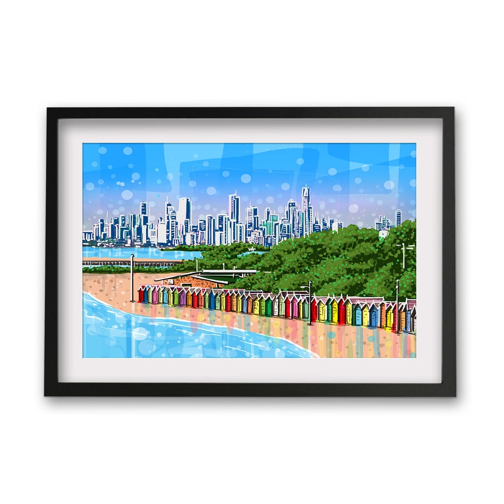 Print (Iconic) - Melbourne Beach Boxes (Landscape)