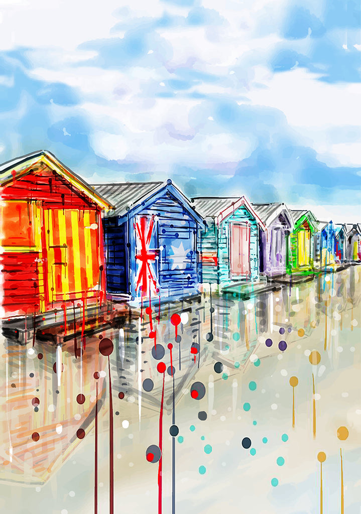 Print (Iconic) - Melbourne Brighton Beach Boxes (Portrait)