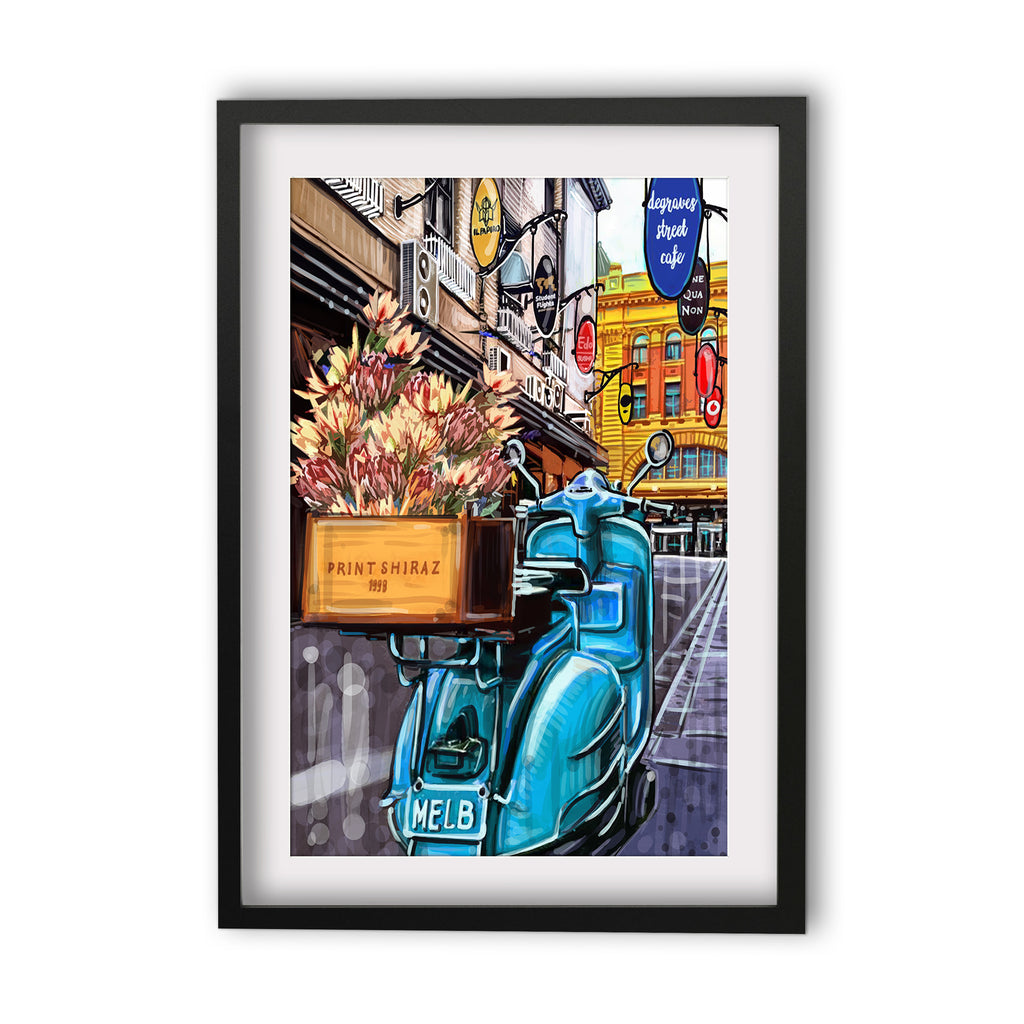 Print (Iconic) - Melbourne Degraves Street with Vespa