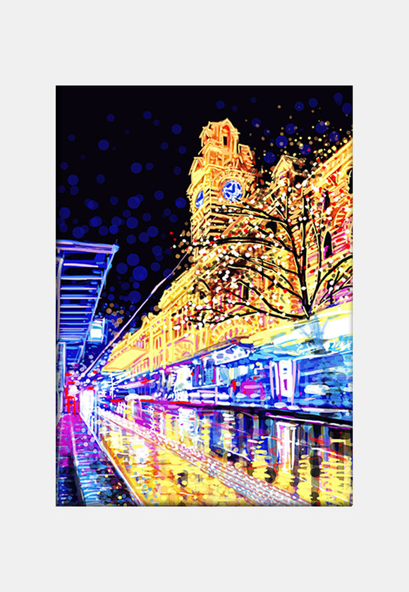 Print (Iconic) - Melbourne Flinders by Night