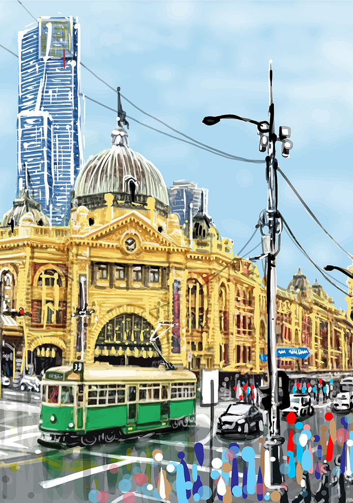Print (Iconic) - Melbourne Flinders St Station (Portrait)