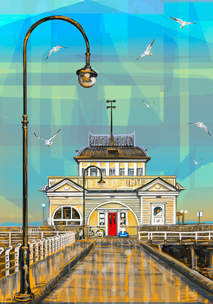 Print (Iconic) - Melbourne Saint Kilda Pier Full Colour (Portrait)