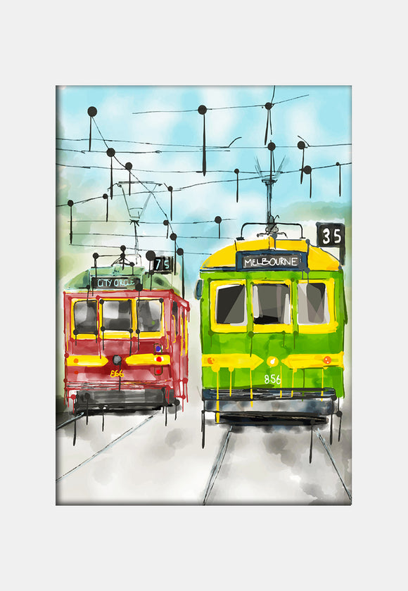 Print (Iconic) - Melbourne Trams (Portrait)