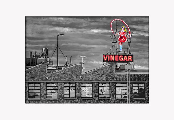 Print (Iconic) - Melbourne Skipping Girl Vinegar Landscape