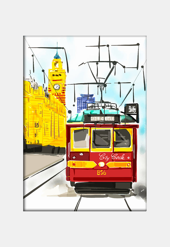 Print (Iconic) - Melbourne Tram City Circle (Portrait)