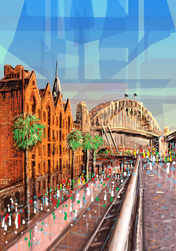 Print (Iconic) - Sydney The Rocks and Harbour Bridge