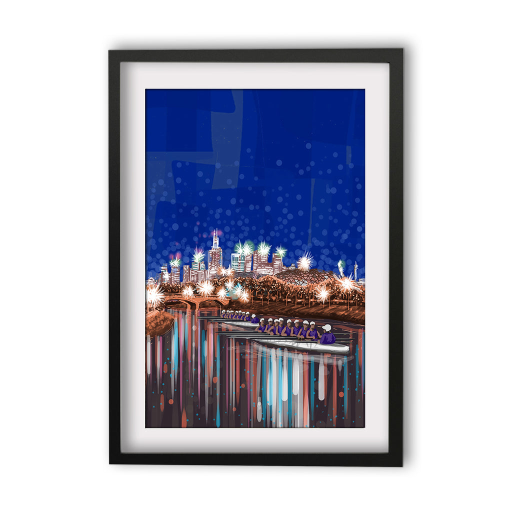 Print (Iconic) - Melbourne Yarra by Night (P)
