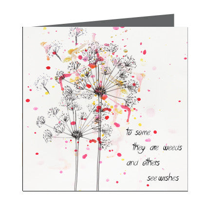 Card - Quote - Wish flower