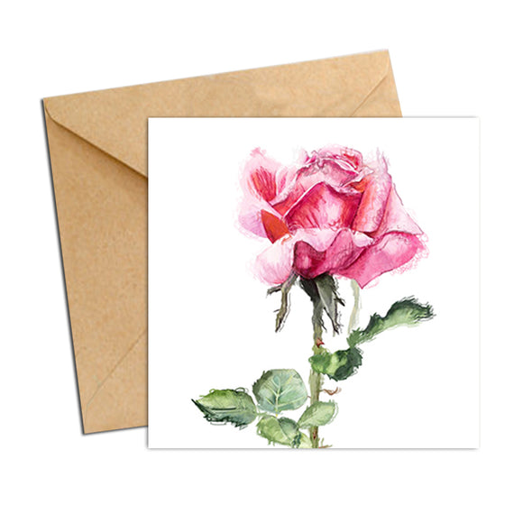 Card - Botanical Rose Pink