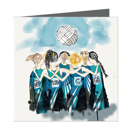 Card - Sports - Netball Girls Team blue