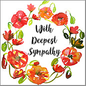 Small Cards (Pack of 10) - Sympathy Poppies Ring