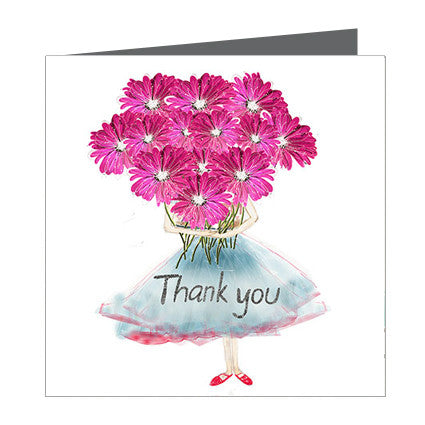 Card - Thanks a Bunch of Gerbras, Greeting Card