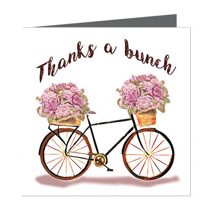 Card - Thanks a Bunch Bike with posies