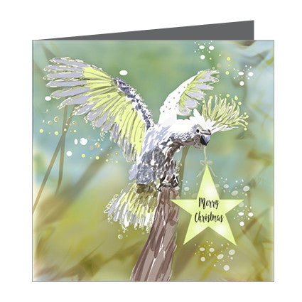 Card - Xmas Aus-Cockatoo White