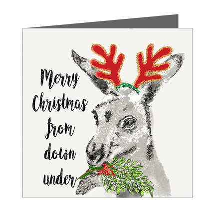 Card - Xmas Aus-kangaroo