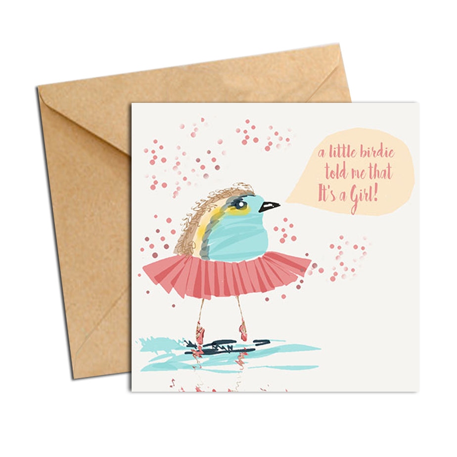 Card - Baby Girl Little Birdie