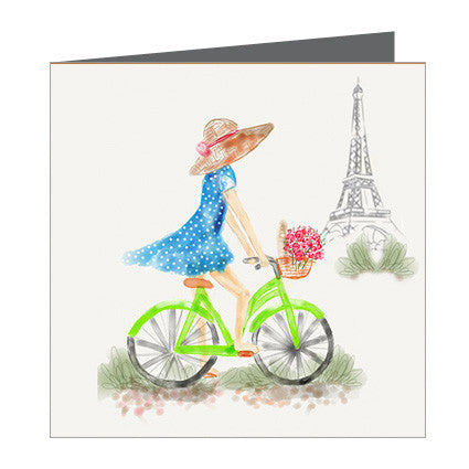 Card - Lets go somewhere - Bike in Paris
