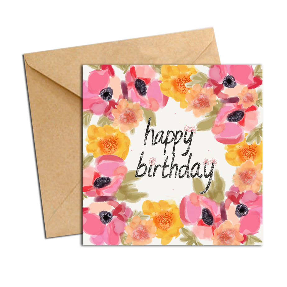 Card - Blooms - Birthday