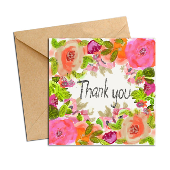 Card - Blooms - Thank You