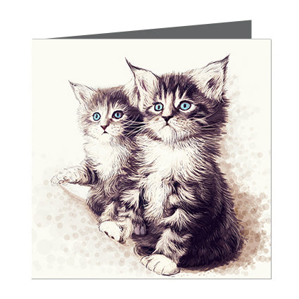 Card - Cats 2 grey
