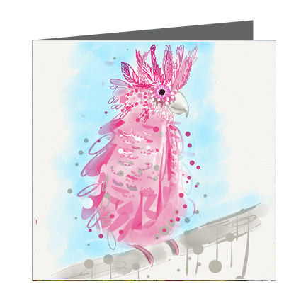 Card - Bird - Cockatoo Pink