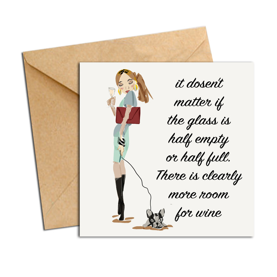 Card - Quote - There's clearly more room for wine.