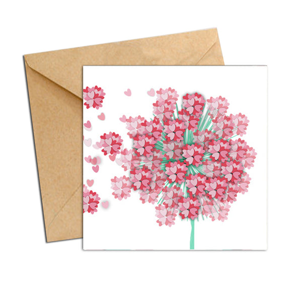 Card - Heart Confetti  - Wish Flower