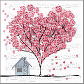 Small Cards (Pack of 10) - Heart Confetti Tree House