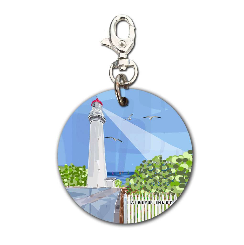 Keyring (Circular) - Iconic Bellarine Airey's Inlet Light House