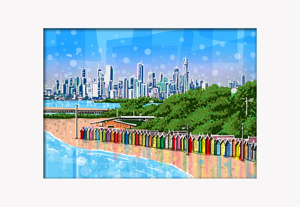 Print (Iconic) - Melbourne Beach Boxes (Landscape)