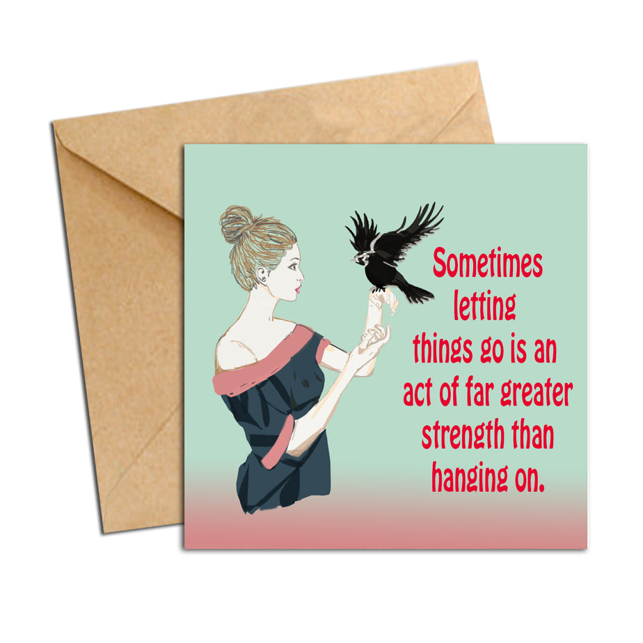 Card - quote letting go