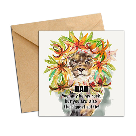 Card - Dad Lion Biggest Softie
