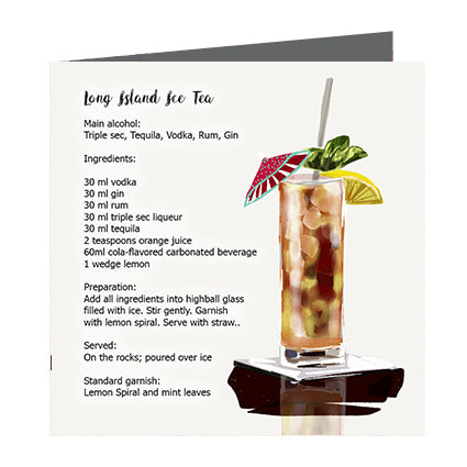 Card - Cocktail Long Island Ice Tea