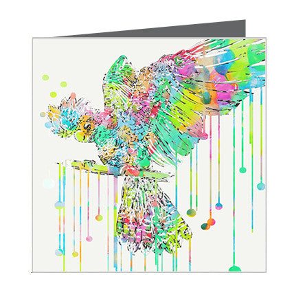 Card - Paintdrip Cockatoo