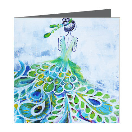 Card - Peacock Dress