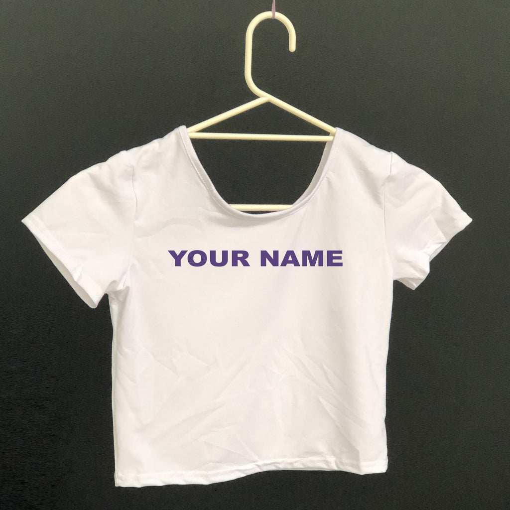 Tshirt - Crop Top Rowing with personalised name