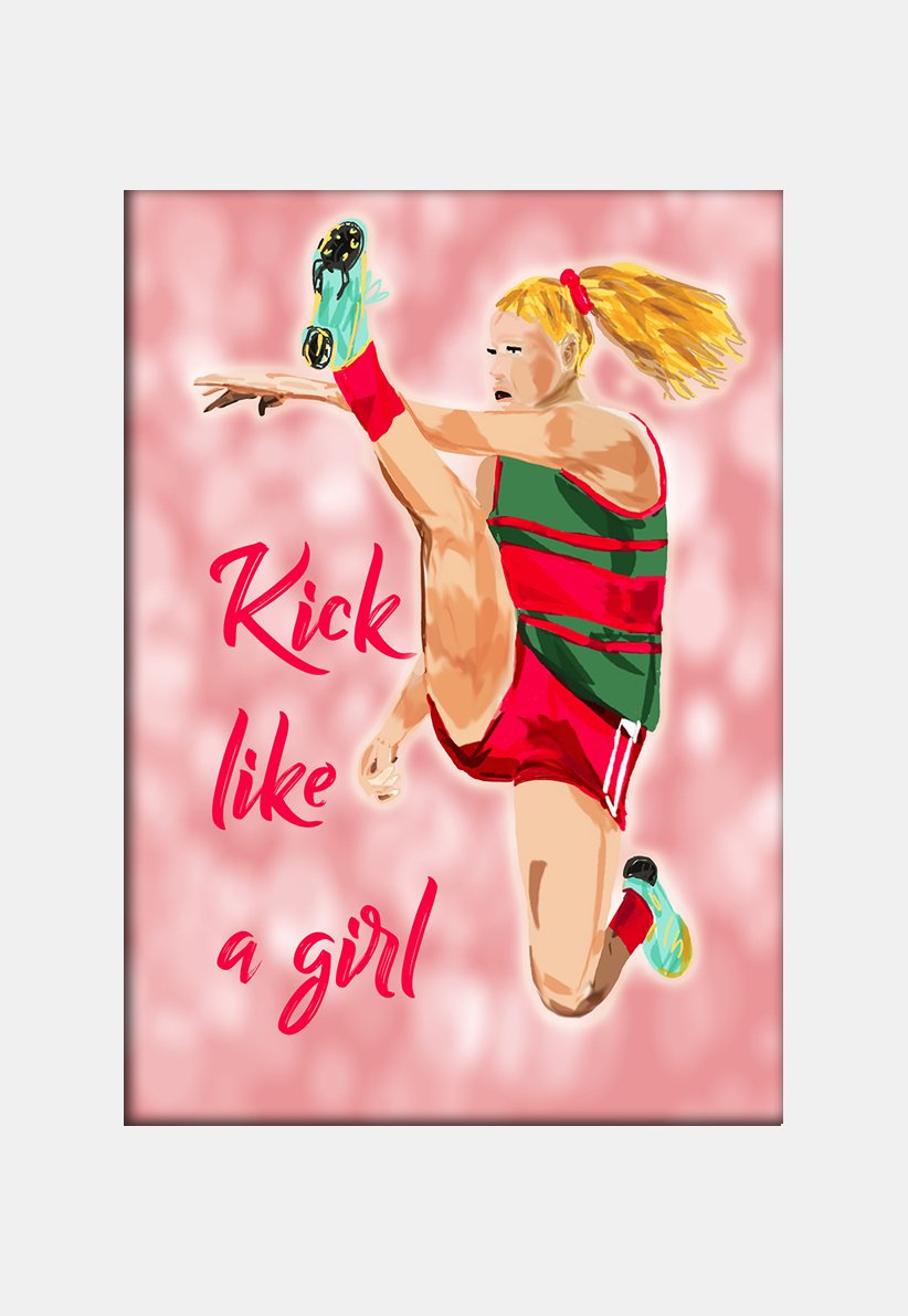 Sports - Footy Redbacks Girl - Kick like a girl