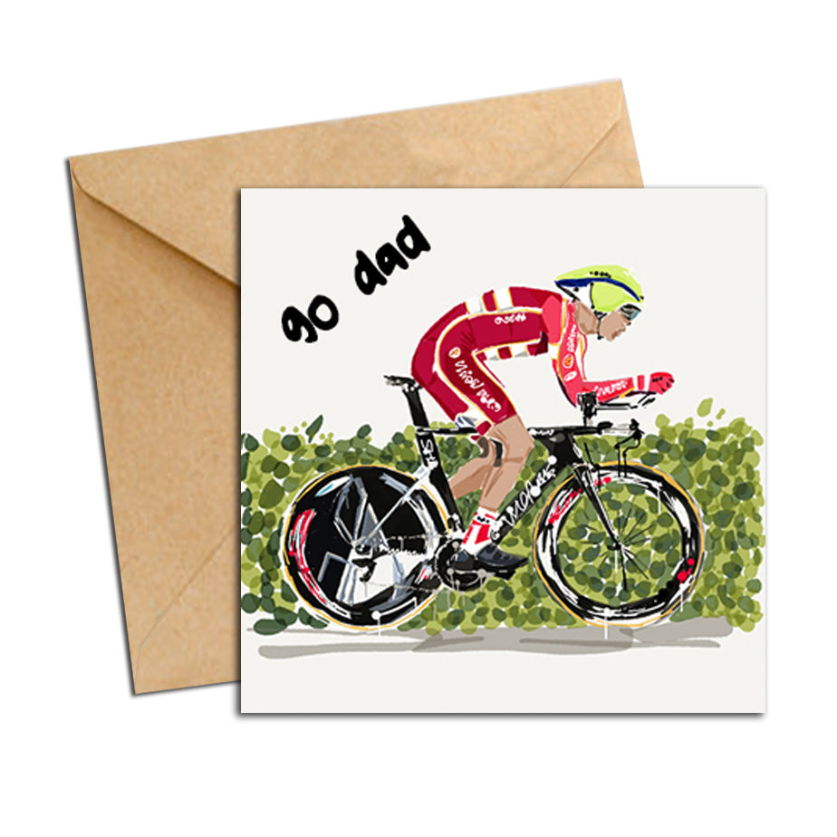 Card - Dad - Bike Red