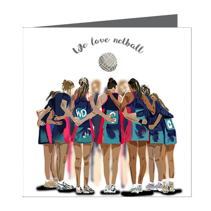 Card - Sports - Netball Love Blue and Teal