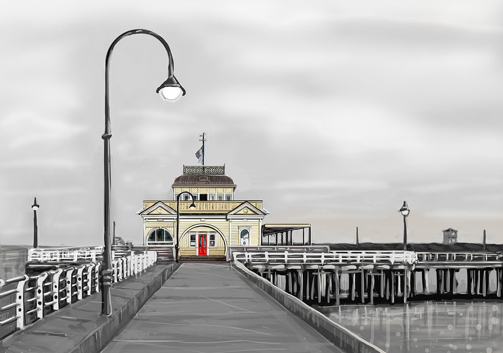 Print (Iconic) - Melbourne St Kilda Pier Landscape